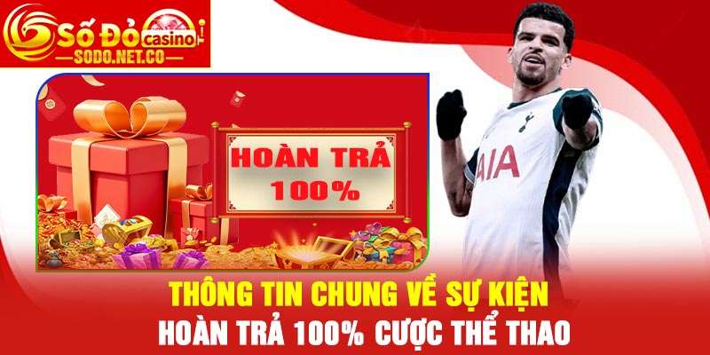 Thông tin chung về sự kiện Hoàn trả 100% cược thể thao